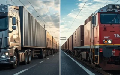 Truck Transport vs Train Cargo