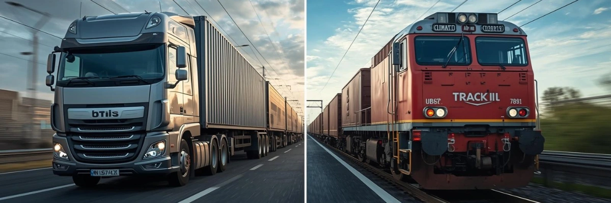 Truck Transport vs Train Cargo